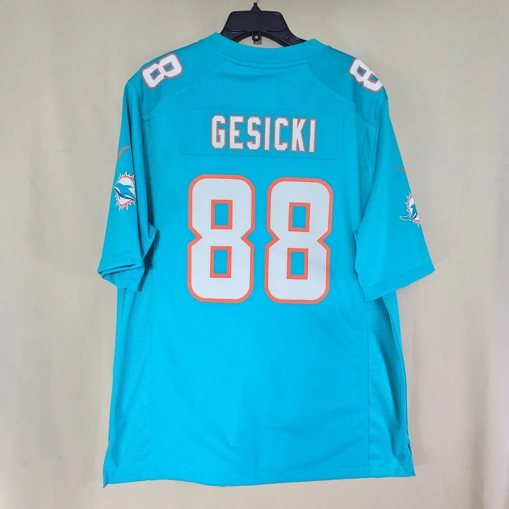 Nike Miami Dolphins Mike Gesicki #88 Game Jersey Aqua NFL On Field Size L